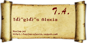 Téglás Alexia névjegykártya